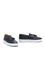 GIACOMO CARLO LEATHER SHOES LL Z-471 NAVY - Image 2