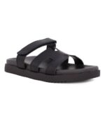 Seven Γυναικείo Σανδάλι 003 Black Leather Black - Image 2