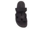 Seven Γυναικείo Σανδάλι 003 Black Leather Black - Image 3