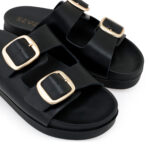 SEVEN ΔΕΡΜΑΤΙΝΑ ΣΑΝΔΑΛΙΑ 051 ΜΑΥΡΟ - Image 2