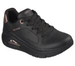 SKECHERS LEATHER UNO ICON AIR-COOLED MEMORY FOAM 177767 BLACK - Image 3