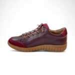 SAFE STEP Δερμάτινο Ανατομικό  Sneaker με Κορδόνι και Φερμουάρ  25011 mpordo - Image 2