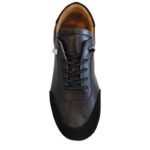 SAFE STEP Δερμάτινο Ανατομικό  Sneaker με Ελαστικό Κορδόνι – 26730 BLACK - Image 3